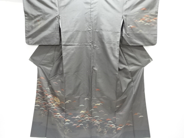 JAPANESE KIMONO / HOMONGI / TSUMUGI / WOVEN PINE / ARTIST WORK